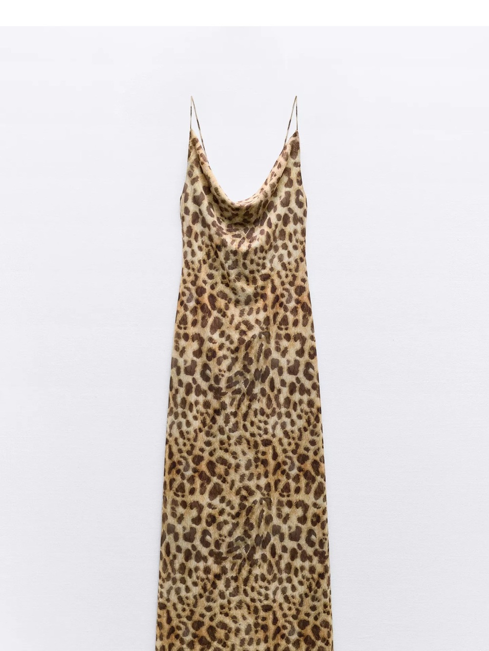 Zara Leopard Print Maxi Dress in Brown and Tan